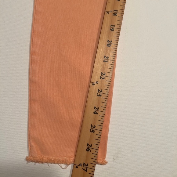 Mona High Rise Tractr Jeans Spanish Vanilla Denim Skinny Crop Fray MSRP $90 (D4) - Picture 8 of 10
